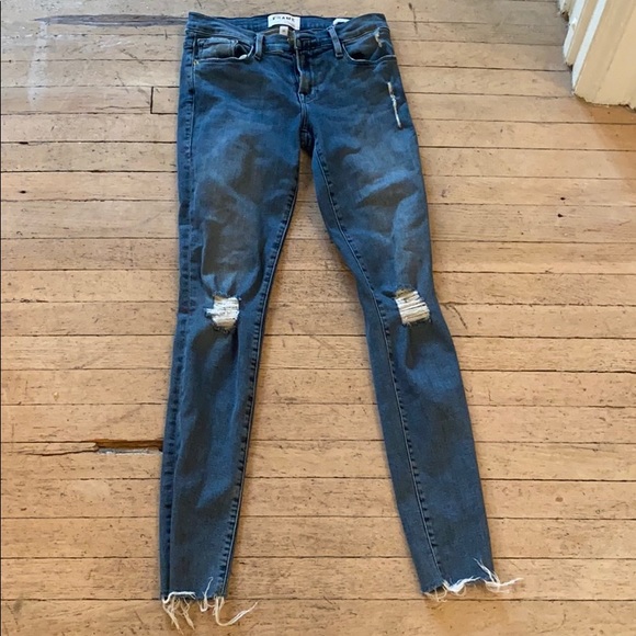 Frame Distressed Skinny Jeans - Picture 1 of 15
